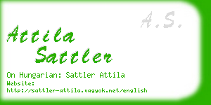 attila sattler business card